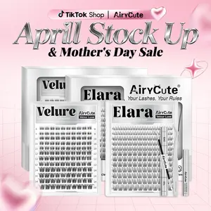 Elara | Velure AiryCute Natural Wear Lash Clusters | Ultra-Soft Seamless Thin Band, Waterproof, Long-lasting | Perfect For Beginners | Easy, Natural Glam Look | Stay Comfy And Secure All Day | Must-Have Clusters