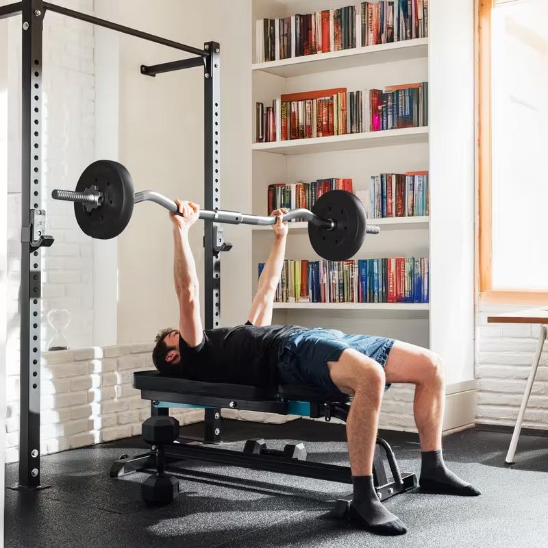 Heavy-Duty EZ Curl Barbell Weight Set | Home Gym Arm Training Essential