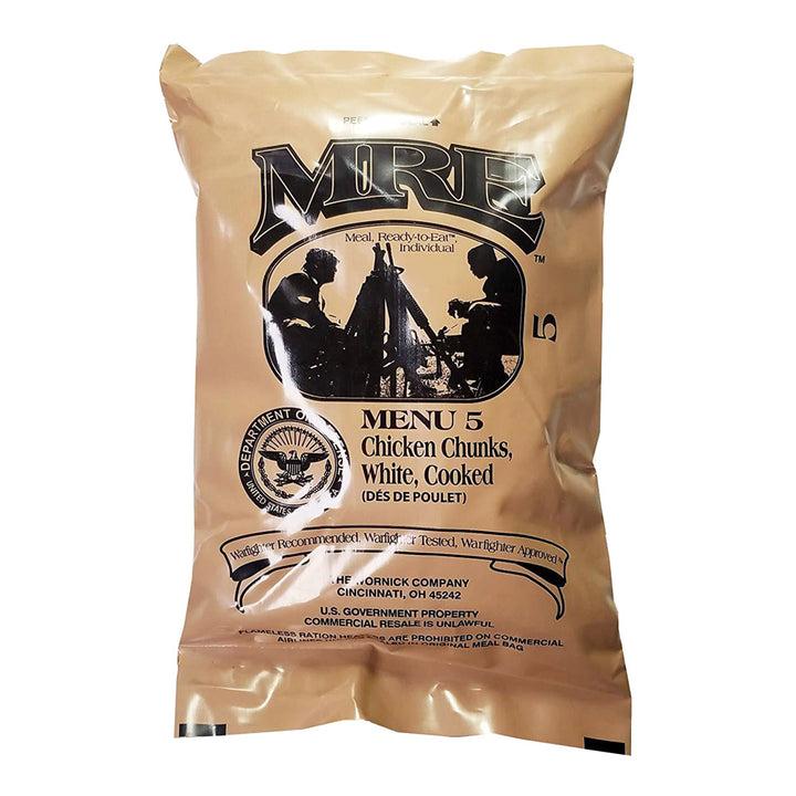 Military MRE Single Meal Inspection Date May 2025 or Newer 1250 Calorie Energy-Packed Ration for Camping & Outdoor Activities