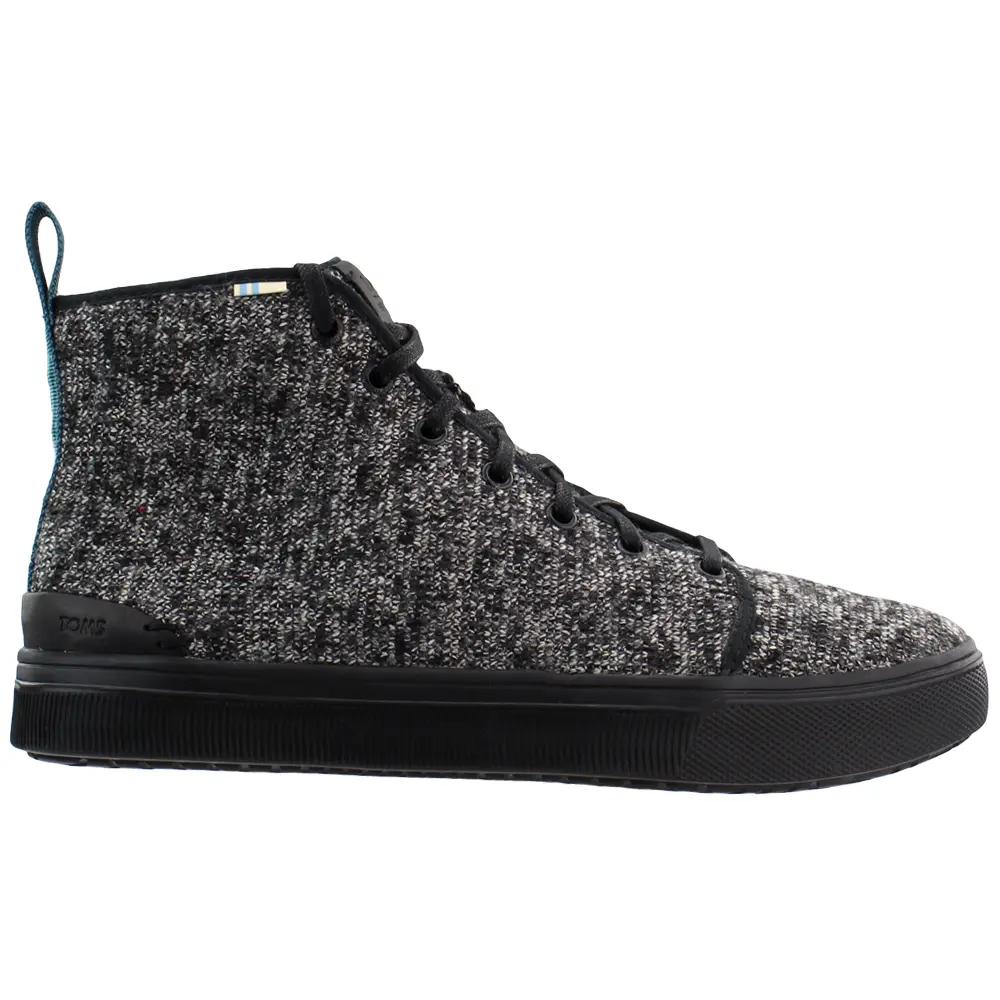 TOMS Mens Trvl Lite Hightop Sneakers Shoes Casual - Black