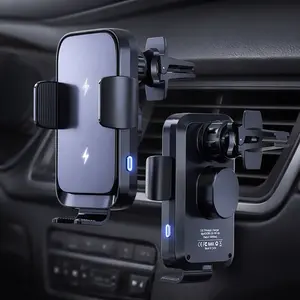 15W Smart Sensor Wireless Car Charger with Auto-Clamp Phone Holder, USB-C Fast Charging Car Mount for Vehicles, Usb C Car Charger Fast Charging