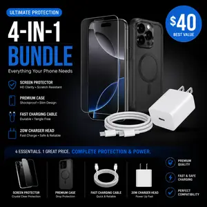 All-in-1 Mobile Phone Protection Kit - Phone Accessories Bundle for Complete Device Defense