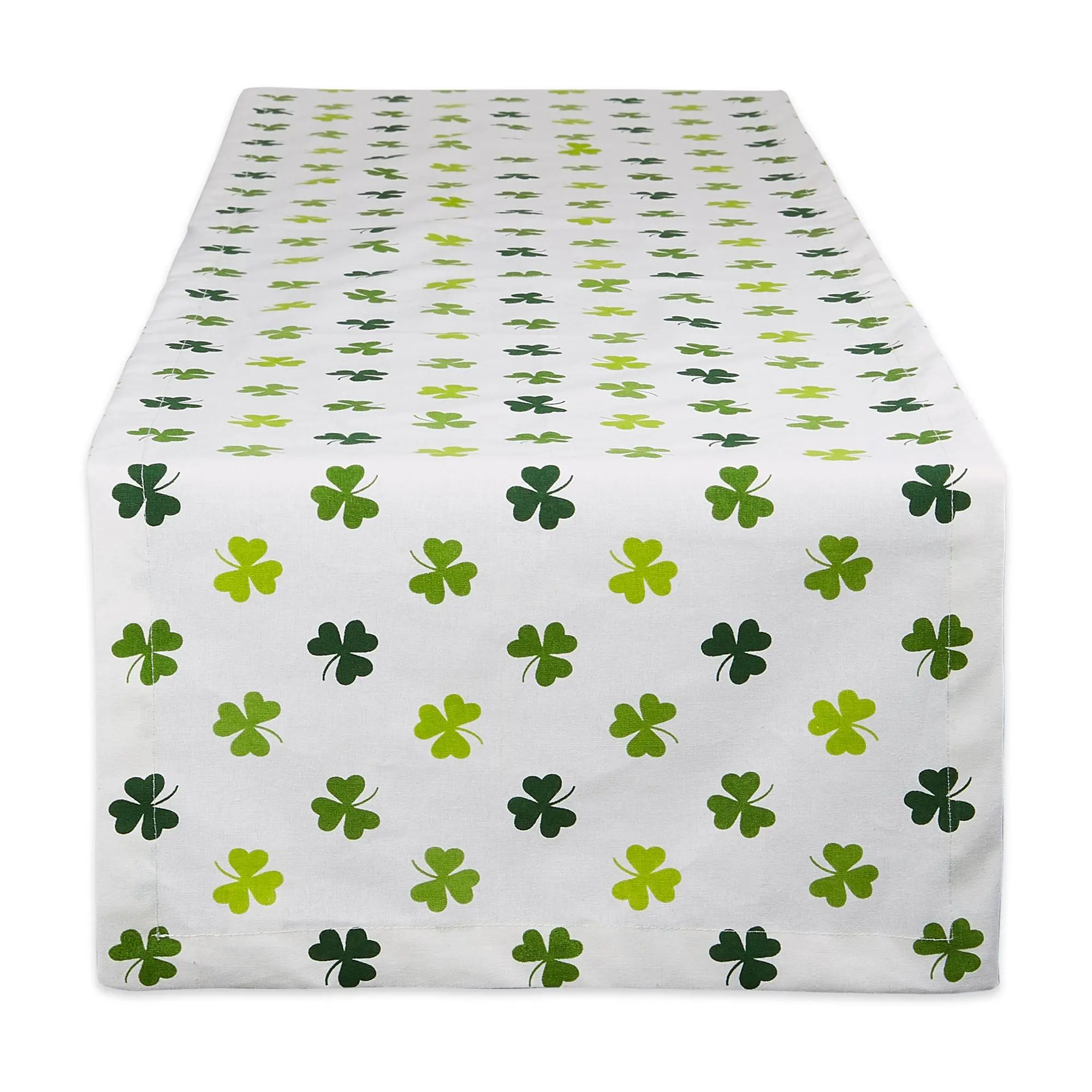 Design Imports 14" x 108" Shamrock Shake Print Table Runner