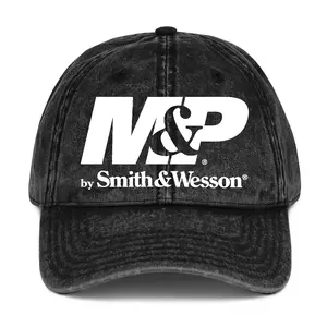 M&P Smith & Wesson Dad Hat, Tactical Shooting Cap, Vintage Washed Baseball Hat, Adjustable Cotton Cap, Gun Enthusiast Gift, Range Style USA Hat
