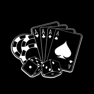 Playing Cards Poker Chips Dice  Decal/Sticker for Car Truck SUV Home Decor Cell Phone Laptop Tumbler Accessories Driving vinyl Waterproof Car Sticker Decal Permanent Vinyl