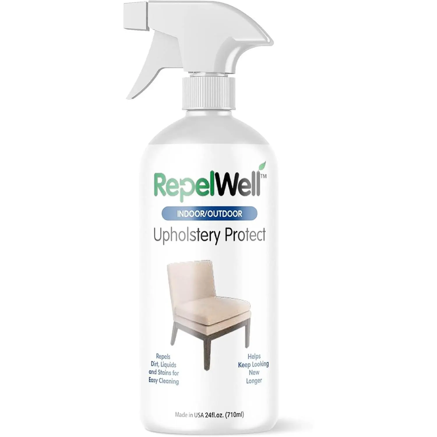 Non Toxic Fabric Protector Spray for Upholstery & Furniture, 24 oz | Helps repel water, coffee, wine, food, dirt and everyday spills from upholstery.