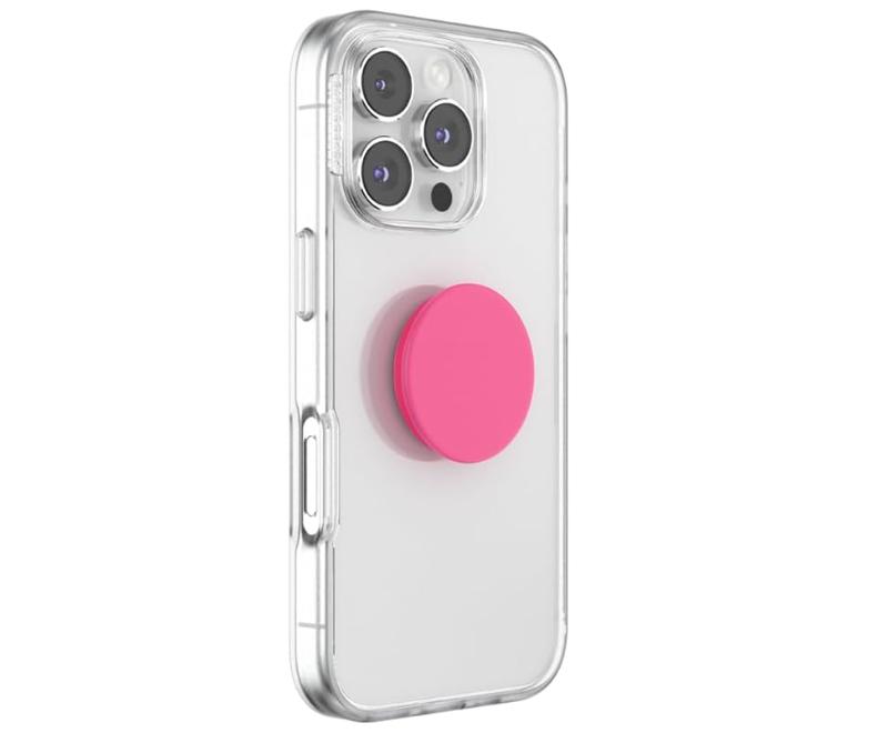 PopSockets Phone Grip with Expanding Kickstand, Adhesive Grip - Neon Pink