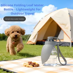 Portable Pet Water Dispenser Suitable for Outdoor Use, Simple Design Foldable Portable Cup for Dogs Cats, Integrated Walking Bowl