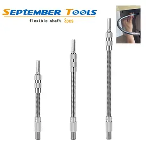 3Pcs Flexible Drill Bit Extension Rod,   Flexible Socket Wrench Extension Bar Flexible Wrench Extension Rod