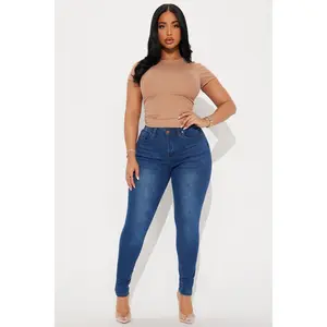 Vibe Check Curvy Stretch Skinny Jeans - Dark Wash