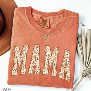 Comfort Colors Fall Mama Shirt, Autumn Mama Shirt, Cute Fall Gifts For Mom, Thanksgiving Mama Shirt, Pumpkin Season Mom Shirt, Mama Gifts - Lauriel Designs