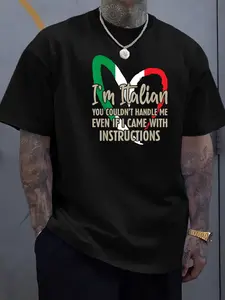 Men's Italian Flag T-Shirt - _I Am Italian_ Design