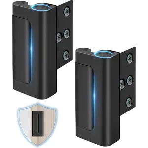 Child Proof Top of Door Safety Latch Extra Flip Door Lock Withstand 800 Lbs High Home Security Night Guardian, Door Reinforcement Lock for Front Door, for Inward Swinging Doors Kids Safety Stop Entry