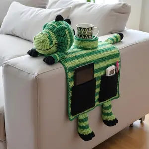 DIY Crochet Dinosaur Armrest Storage Bag Kit, Creative Home Decor Craft Supplies, Ideal Gift for Beginners, Christmas/new Year's Day Present