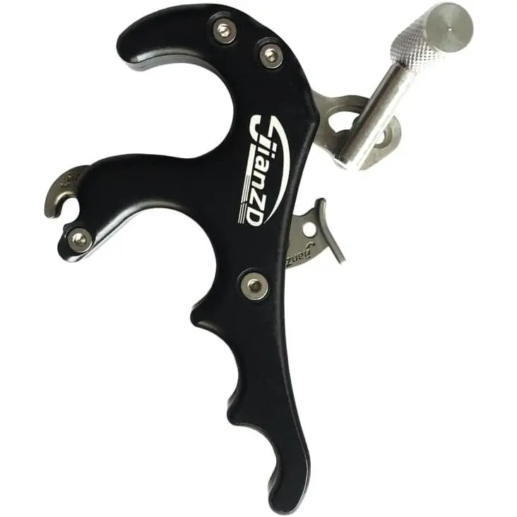 4-Finger Aluminum Alloy Thumb Release Aid, Precision Durable Archery Accessory for Compound Bow
