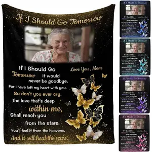 Custom Memorial Blanket with Photos for Loved Ones Personalized Sympathy Bereavement Blanket in Loving Memory Blankets for Funeral Remembrance Gift Memory Gift for Loss of Grandma Grandpa Mom Dad