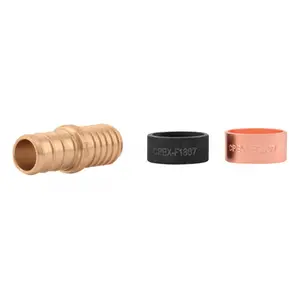 Upgrade your plumbing projects with the SharkBite 1/2 in. PEX Barb x 1/2 in. Polybutylene Barb Brass Coupling