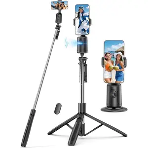 66" Auto   Tripod for , 360? Rotation   Phone Tripod Stand with Remote,   Holder Camera Selfie Stick for  Vlog Video Recording, Gesture Control, No App