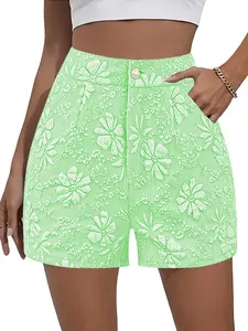 Women's Summer Fashion Casual Floral Shorts with Pockets, Breathable Lightweight Design, Perfect for Daily Wear & Outdoor Activities