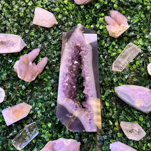 Reputation Gem 3-Live Claim- Natural Crystal for Home Decoration-Crystal Sphere/Tower/Specimen/Carving