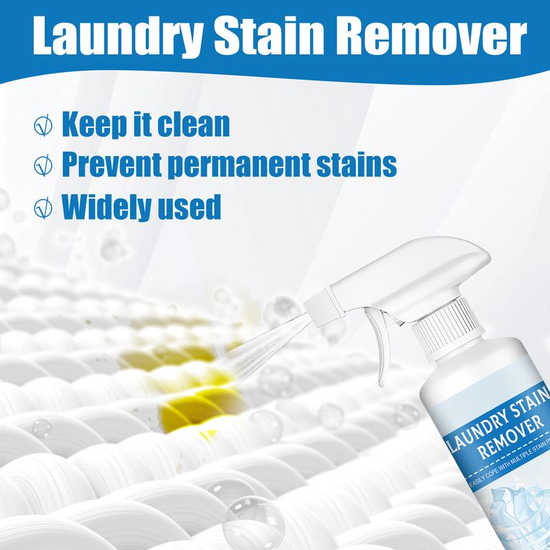 Powerful Stain Remover Deep Clean Fabric-Safe Skin-FriendlyMulti-Stain Laundry Cleaner Softens Brightens Gentle on HandsQuick Fix Clothes Stain Remover Grease Yellow Marks Eliminator