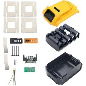 Battery Case Compatible with Battery Cover 20V DC200, Battery Shell Housing Kit for 20V 5ah Battery DCB203, DCB204, DCB205,3.0ah- 6.0ah 10-Cell 18650