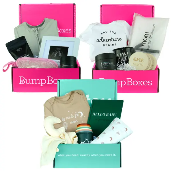 Bump Boxes Trimester Bundle: Pregnancy Gift Box for 2nd, 3rd Trimester & Newborn