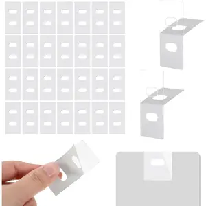 60 Pcs Clear Vertical Blind Repair Tabs Repair Kit Pre-Cut Replacement Slats Blind Fixers Ready to Use Peel Back Adhesive