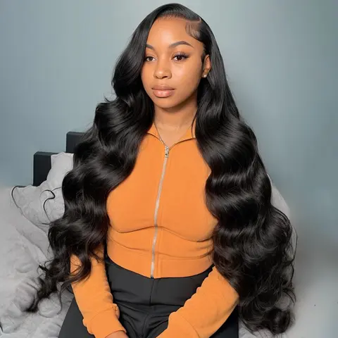 Bling Hair 180 Density Body Wave 13x6 HD Transparent Lace Front Human Hair Wigs For Women 13x4 360 Lace Frontal Brazilian Wigs Pre Plucke Gueless Wig
