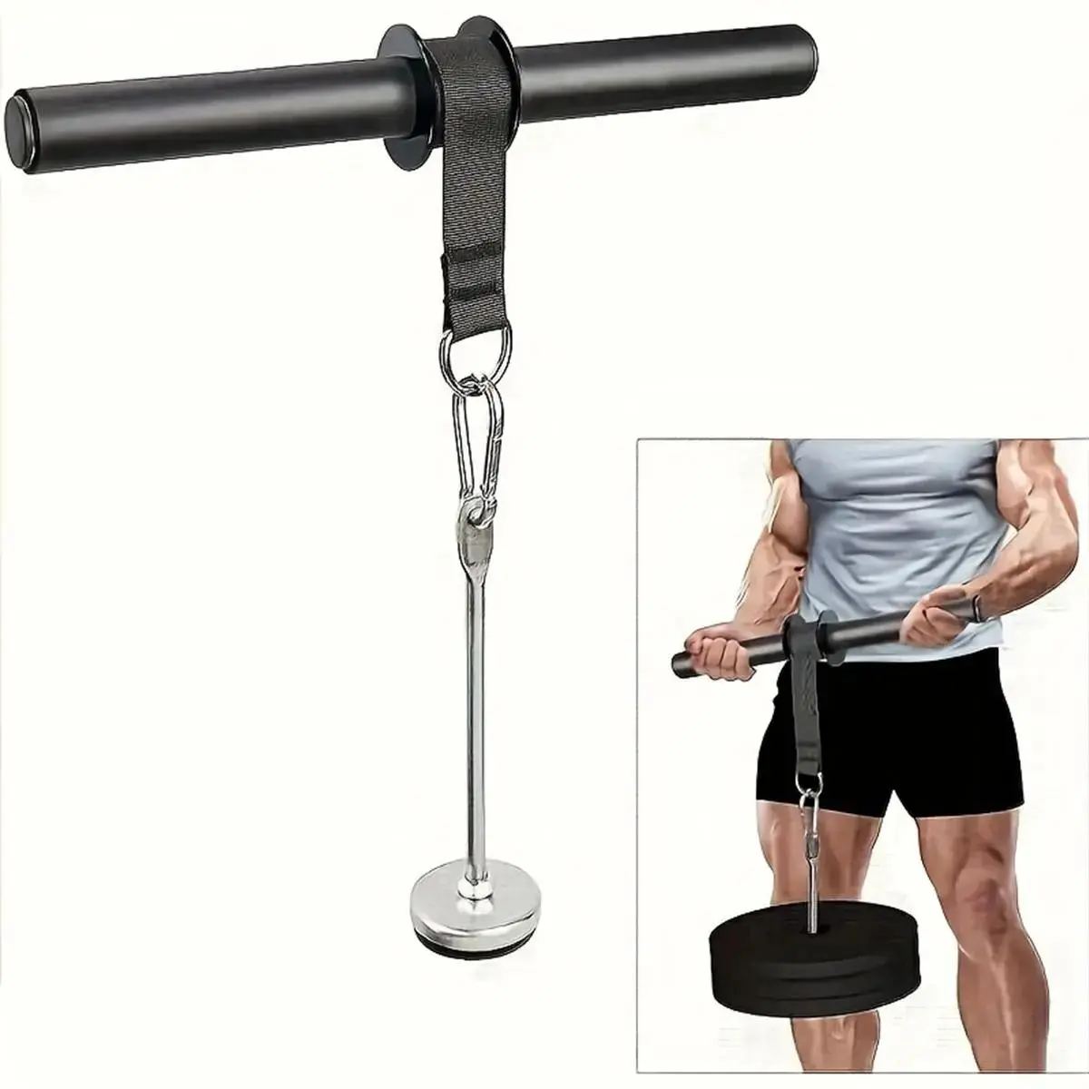 Wrist & Forearm Blaster with Soft Foam Anti-Slip Handles, Adjustable Strength Trainer, 1-Set Muscle Roller, Home Gym Fitness Equipment for Strength Training