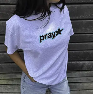 Y2K Pray Tee, Vintage Graphic T-shirt, Christian Clothing Womenswear Top Cotton Casual Unisex, Gift For Men Women