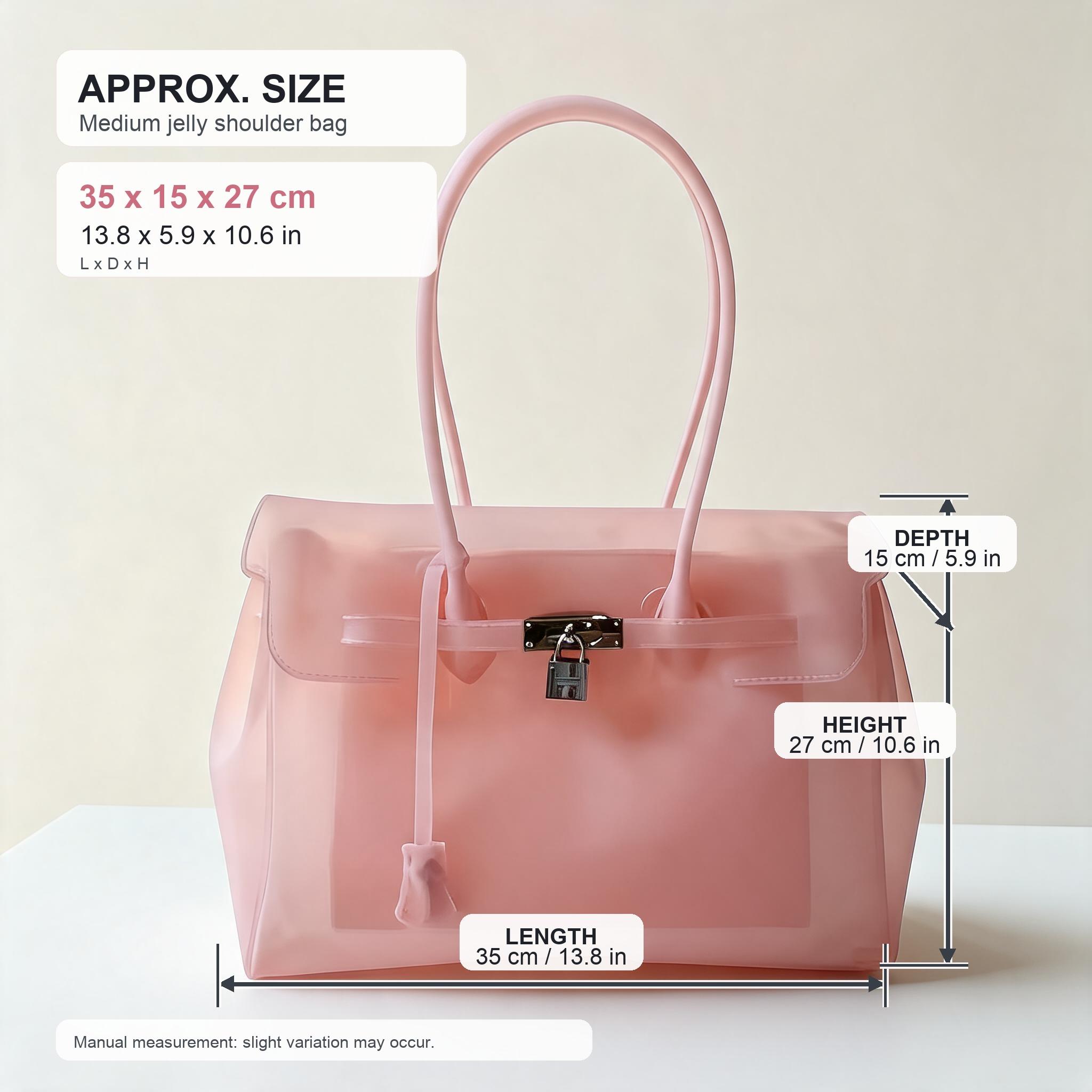 Transparent Jelly Shoulder Bag for Women, Summer TPU Handbag, Beach Tote Purse, Lightweight Crossbody Bag for Vacation & Daily Outfit