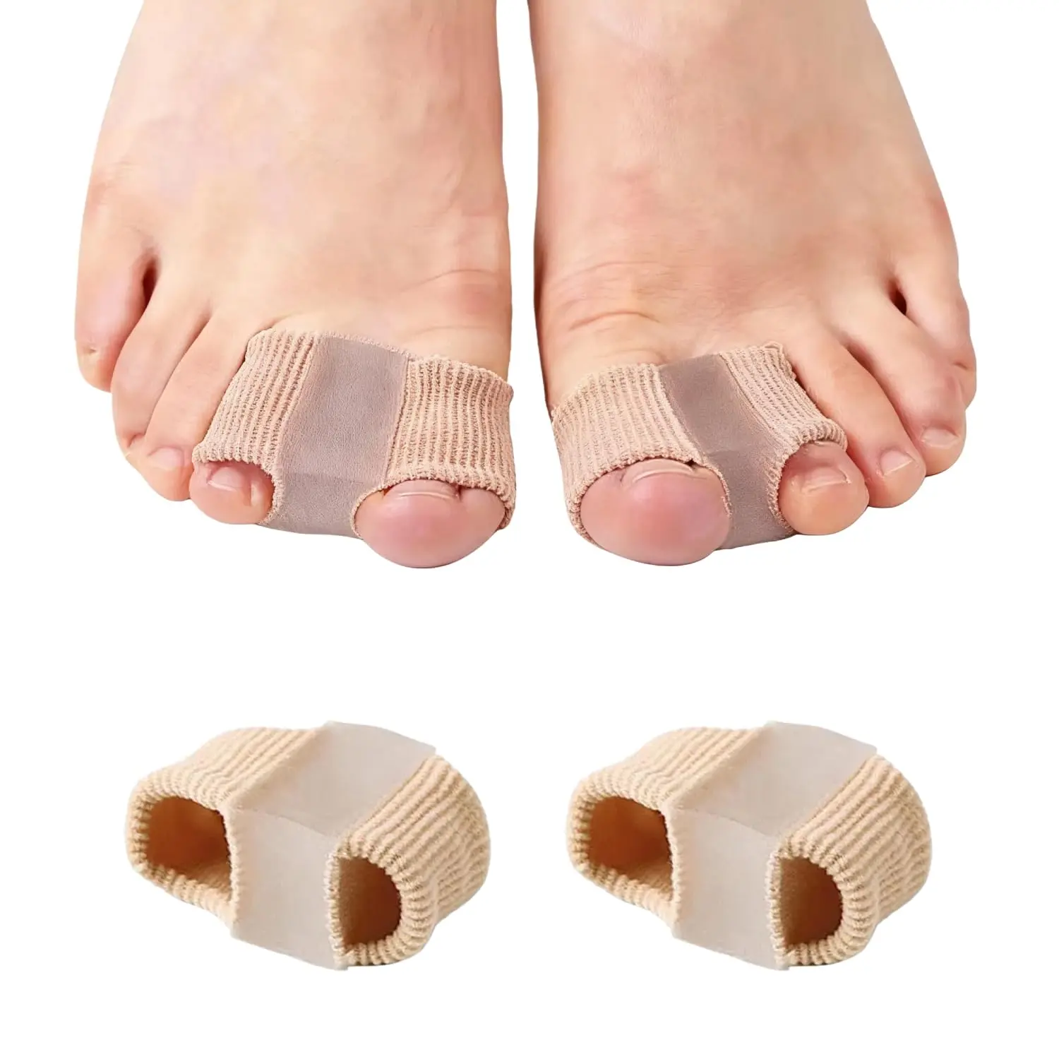 Breathable Gel BigToe Separators - Overlapping Toe Alignment Spacers, Soft Gel Toe Straightener for Bunion & Hammer Toes, Comfortable Wearing with Shoes, Yoga, Running, Workouts, Daily Flexible & Washable Toe Spacers Aligner