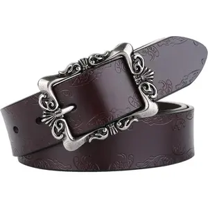 Belt for Women Classic Women' Buckle Belt-Leather Adjustable Stylish Belt for Pants and Jeans