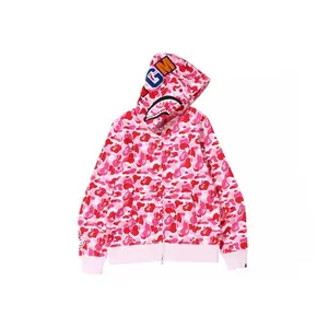BAPE ABC Camo Shark Full Zip Hoodie Pink (men) by StockX