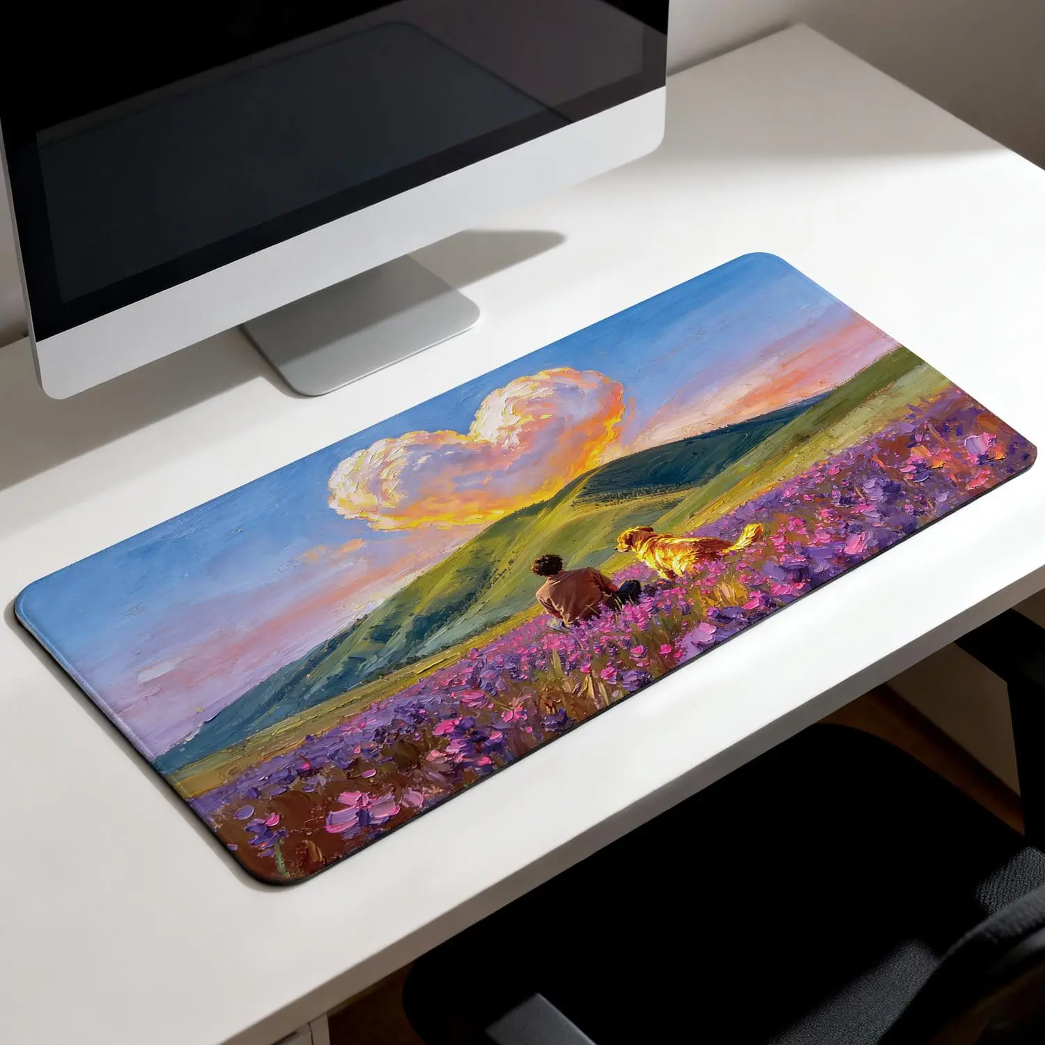 LIVEKEY Large Gaming Mouse Pad - 31.5x15.75in 3D Banana Design, Non-Slip Rubber Base, Durable Stitched Edges, Smooth Tracking, Plastic Mouse Pad for Laptop, Computer Office Desk Accessories