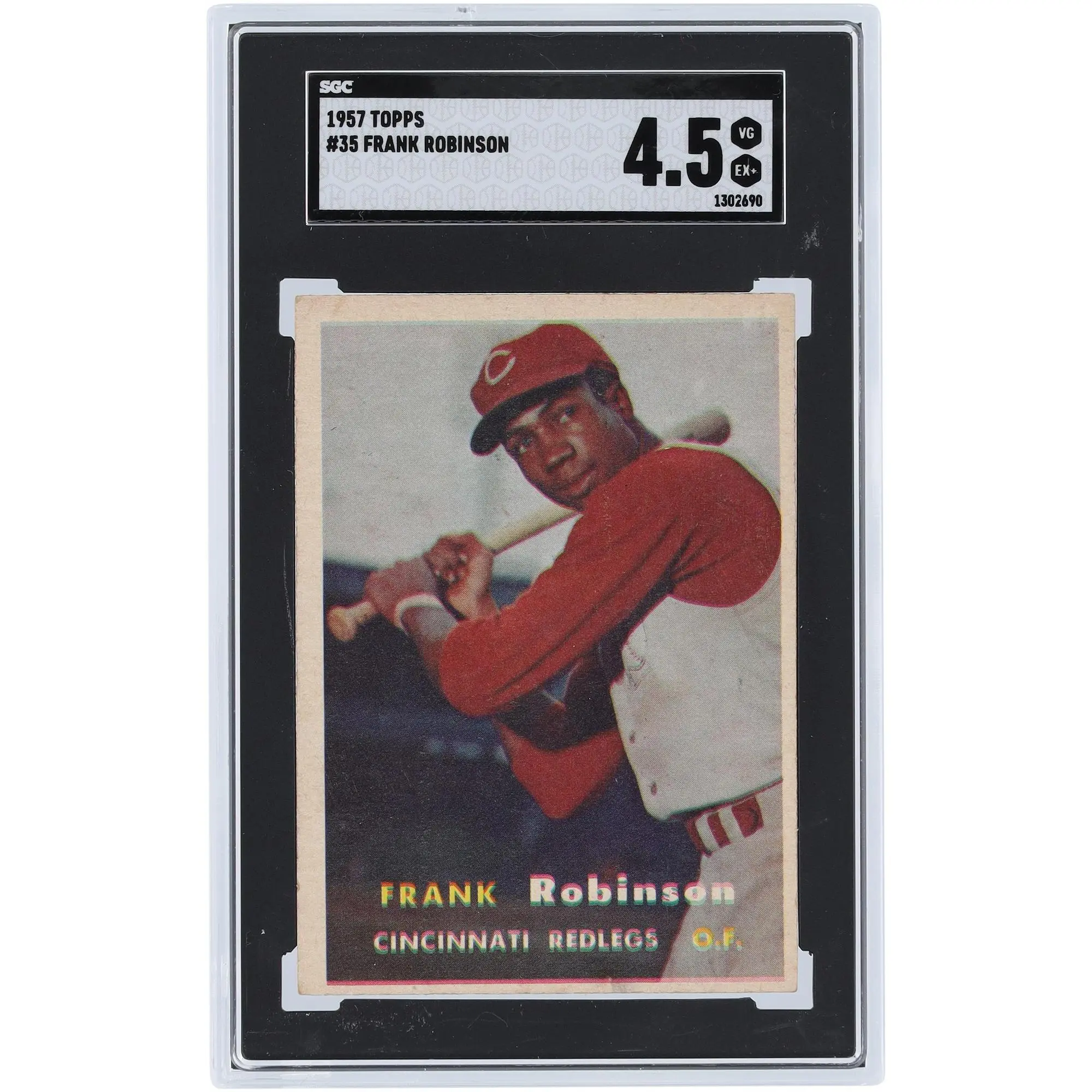 Frank Robinson Cincinnati Reds 1957 Topps #35 SGC Authenticated 4.5 Rookie Card