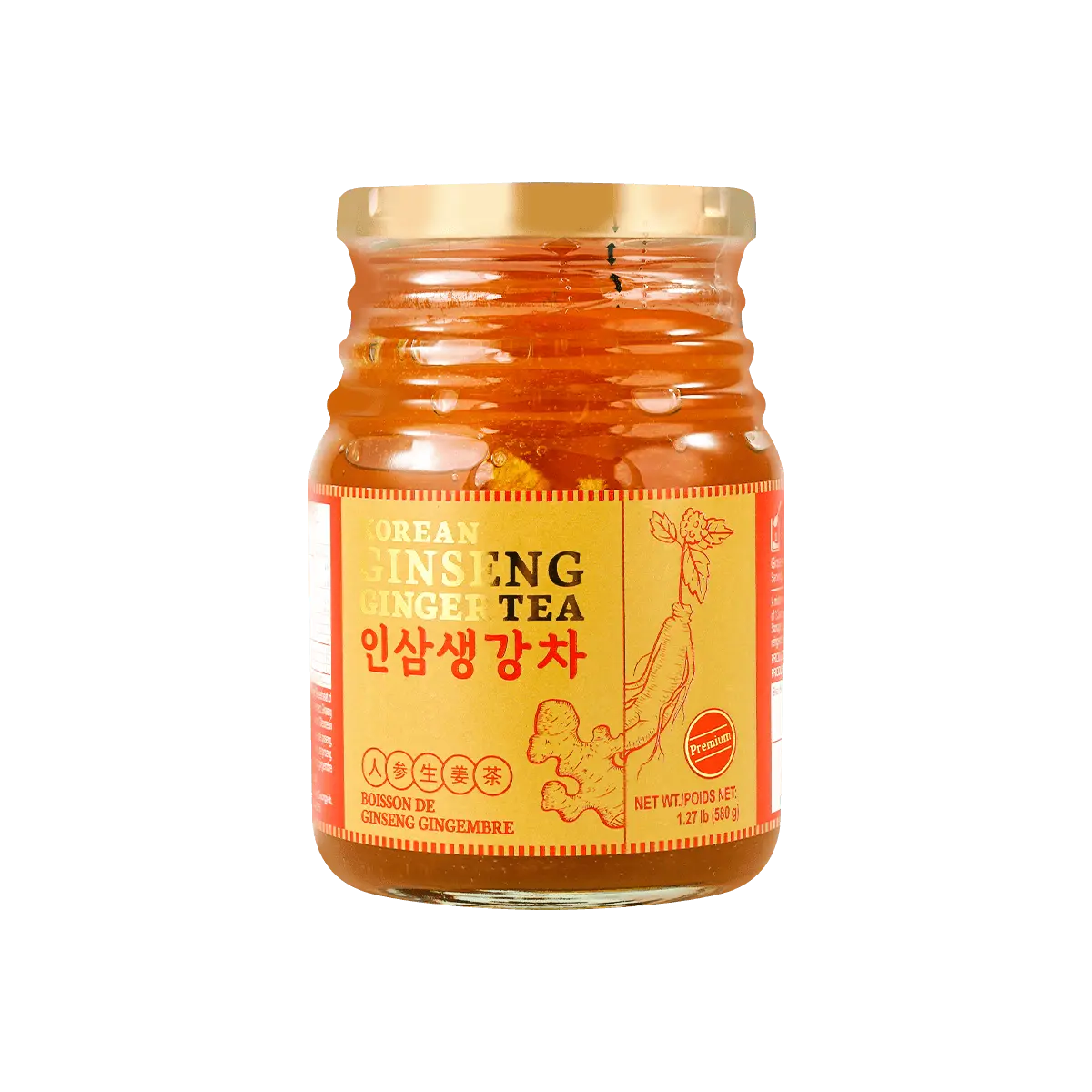 DAMIZLE Korean Honey Ginseng Ginger Tea 580g - Natural Energy Boost & Immune Support Drink, Perfect for Late Nights DAMIZLE Korean Honey Ginseng Ginger Tea 580g - Natural Energy Boost & Immune Support Drink, Perfect for Late Nights