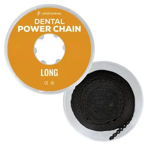 Black Dental Power Chain (Long) – 15 ft Orthodontic Elastic Chain for Braces