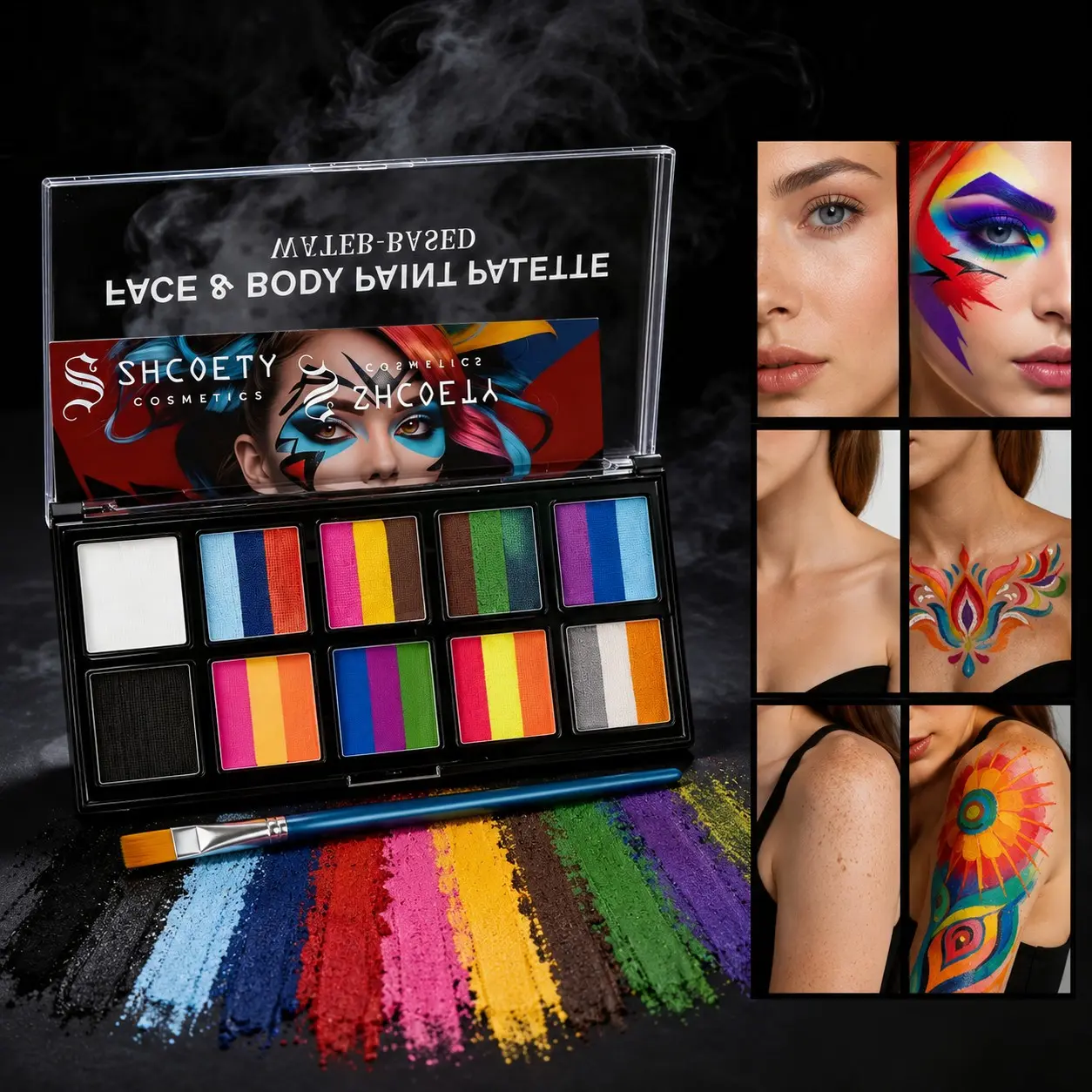26 Color High Saturation High Pigment Face/body Makeup Palette, Glow Body Makeup, Gentle Application, Long-Lasting, Water Removable, Non-Toxic, Multi-Purpose, Flawless Body Makeup, High Value