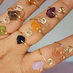 Adjustable Crystal Rings