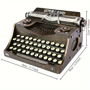 New Vintage-Inspired Metal Typewriter Model - Perfect For Home & Office Decor, Photography Props, And Coffee Shop Display