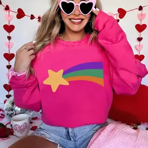 Mabel Pines Rainbow Star Sweatshirt, Mabel Pines Sweater for Cartoon Fans, Mabel Pines Sweater, Gravity Falls Shooting Star Halloween Costume.