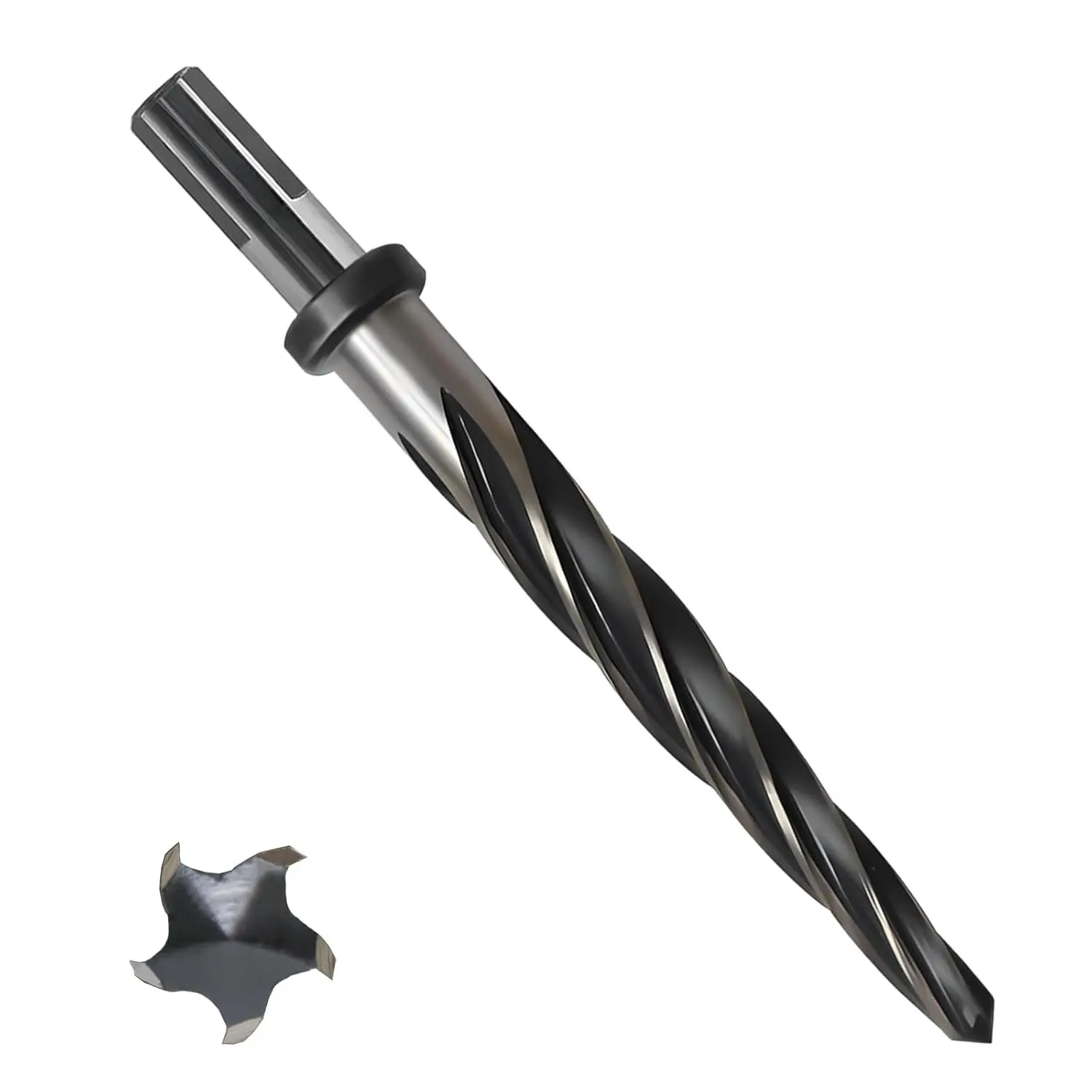 3/8" Reamer Drill Bit for Metal, M2 HSS Taper Reamer for Steel, Alloy, , Plastic to Align, Enlarge Holes  5-Spiral Flutes,3/8" Non-Slip Shank, 10mm  Reamer, Bridge Construction Reamer