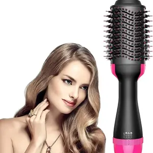 Pink Hot Air Brush 2 in 1 One-Step Hair Dryer And Volumizer Styler and Dryer Blow Dryer Brush Professional 1000W Hair Dryers