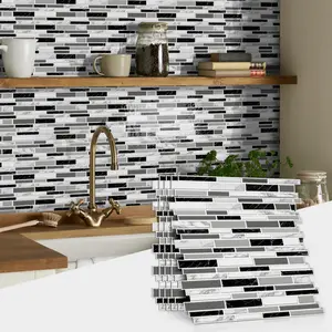 Kuujojo 20pcs Marble Pattern Wall Sticker Selfadhesive Waterproof Oilproof Decal Decorative Sticker for Kitchen Bathroom Home Office Dorm Decor Ornaments