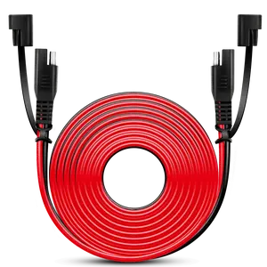 Nilight 16AWG 12FT SAE DC Extension Cable 2-Pin Wire Harness With Dust Cap