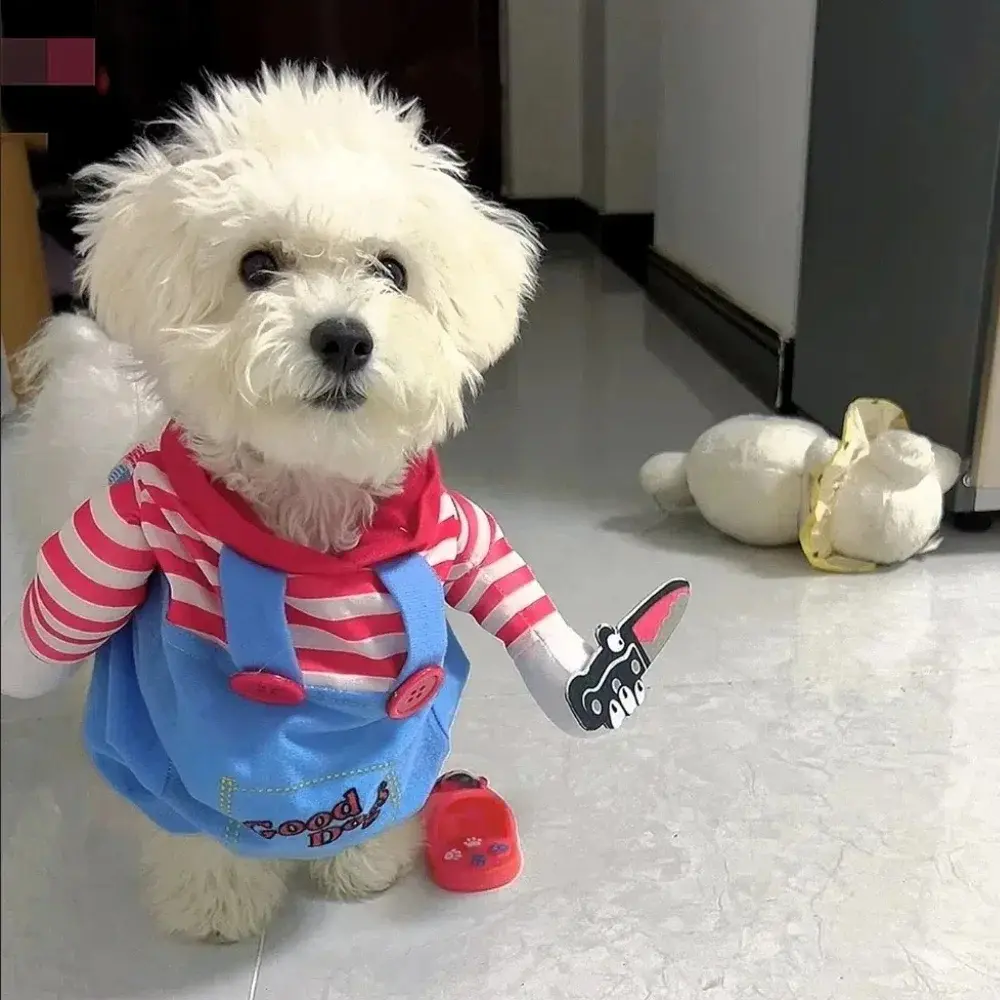 Funny Halloween Dog Costume Cute Cosplay Outfit for Small Medium Dogs & Cats Pet Party Clothes