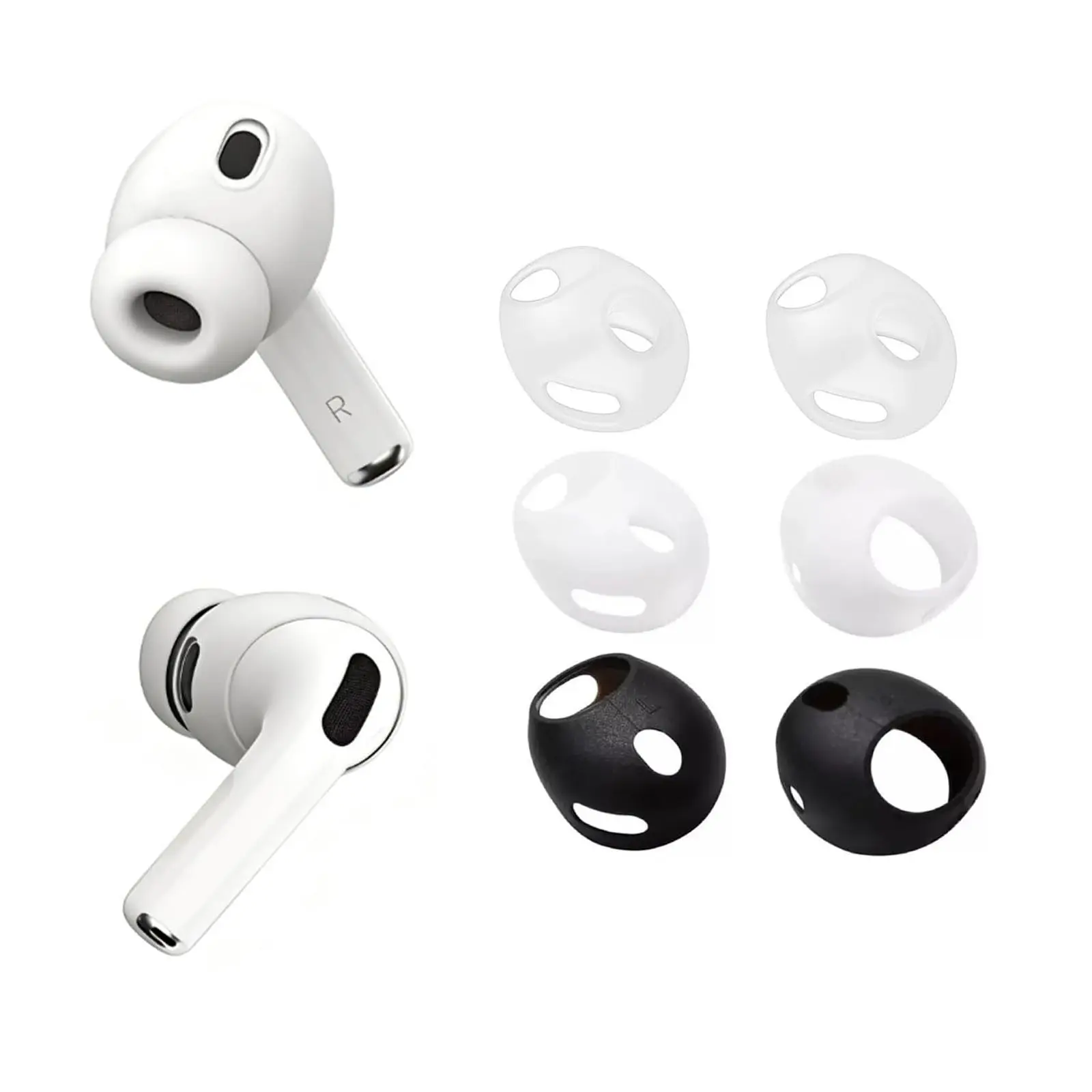 2 Pairs Silicone Anti-Slip Cases for AirPods Pro 3, Durable Protective Covers, Protection, Comfortable Grip, Perfect Fit, Easy Installation, Earphone Protective Cover