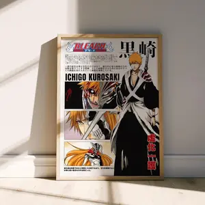 Bleach Unframed Print Poster Decor – Ichigo Kurosaki Anime Wall Art Print for Home or Room Decor